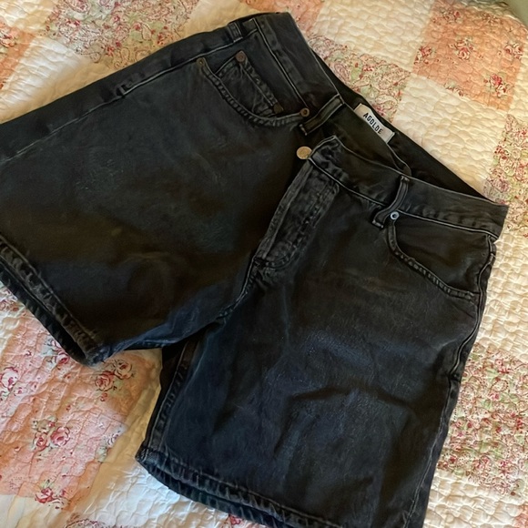 Agolde criss cross charcoal shorts - Picture 2 of 5